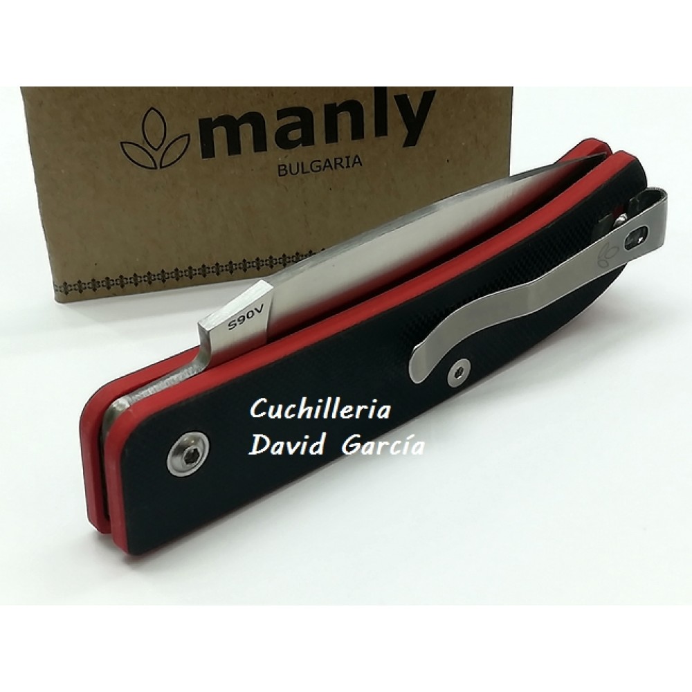 Manly Wasp CPM S90V G10 Negro/Rojo